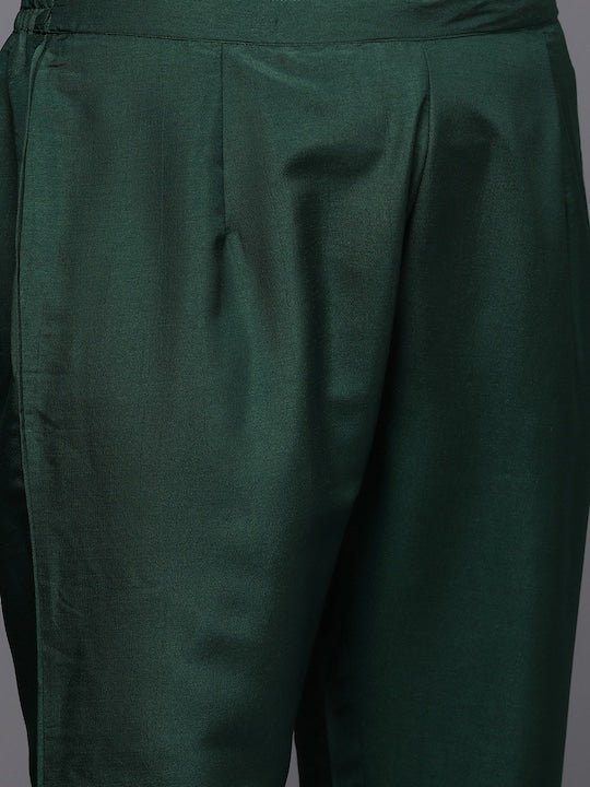 Women Ethnic Motifs Yoke Design Straight Kurta with Trousers & With Dupatta - Inddus.com