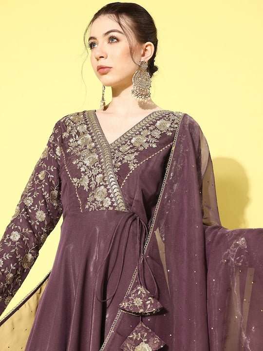 Women Floral Embroidered Kurta with Dupatta - Inddus.com
