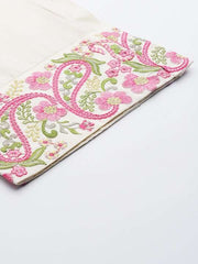 Women Floral Embroidered Thread Work Kurta with Palazzos & With Dupatta - Inddus.com