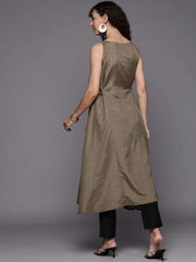 Women Floral Embroidered Thread Work Kurta with Trousers - Inddus.com