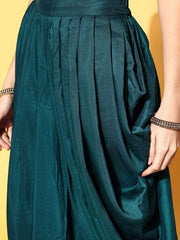 Women Floral Net Bling it On Kurta Set - Inddus.com