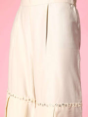 Women Floral Organza Ethereal Embroidery Kurta Set - Inddus.com