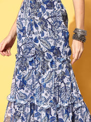 Women Floral Poly Chiffon Print Parade Kurta Set - Inddus.com