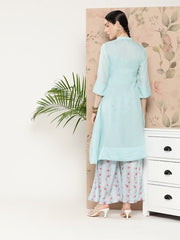 Women Floral Printed Kurta With Palazzos - Inddus.com