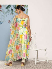 Women Floral Printed Kurta With Trousers & Dupatta - Inddus.com