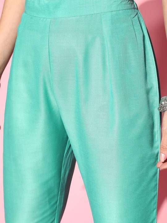 Women Floral Printed Kurta with Trousers & With Dupatta - Inddus.com