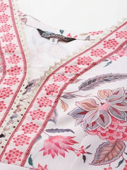 Women Floral Printed Regular Kurta with Trousers & Dupatta - Inddus.com