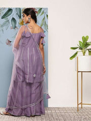 Women Gotta Patti Kurti With Sharara & With Dupatta - Inddus.com