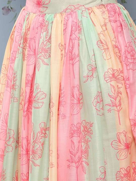 Women Gotta Patti Pure Cotton Kurti With Skirt & With Dupatta - Inddus.com