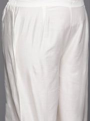 Women Green Lace Detail Yoke Design Kurta with Palazzos & With Dupatta - Inddus.com