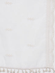 Women Green Lace Detail Yoke Design Kurta with Palazzos & With Dupatta - Inddus.com