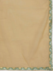 Women Green Woven Design Kurta with Trousers & With Dupatta - Inddus.com