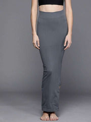 Women Grey Solid High Compressed Seamless Instant Slimming Saree Shapewear - Inddus.com