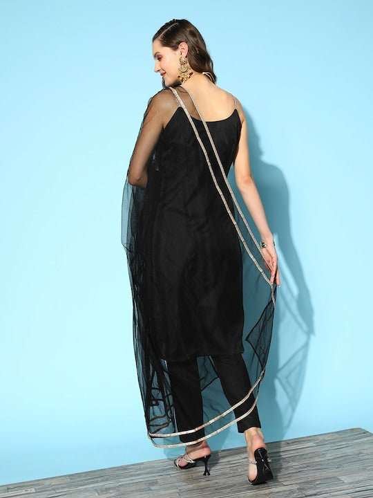 Women Kurta with Trousers & With Dupatta - Inddus.com