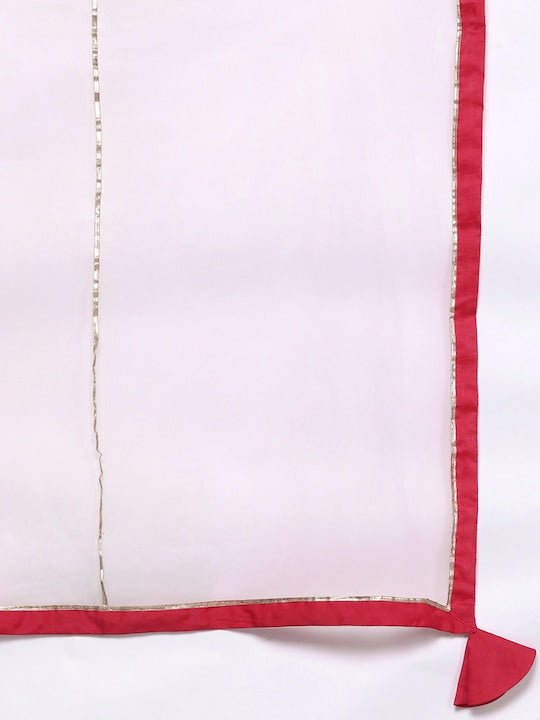 Women Lavender Floral Printed Kurta with Sharara & With Dupatta - Inddus.com