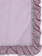 Women Lavender Gotta Patti Kurta with Trousers & With Dupatta - Inddus.com