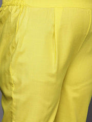 Women Lime Green Floral Embroidered Kurta with Trousers & Dupatta - Inddus.com