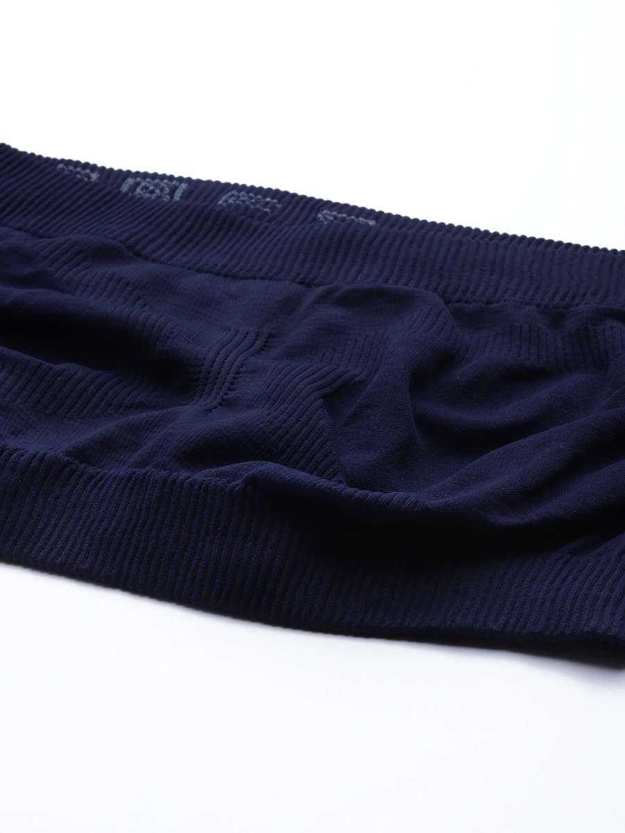 WOMEN NAVY BLUE BANDEAU SPORT BRA - Inddus.com