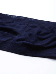 WOMEN NAVY BLUE BANDEAU SPORT BRA - Inddus.com