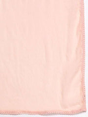 Women Peach-Coloured Embroidered Chikankari Kurta with Palazzos & With Dupatta - Inddus.com