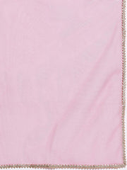 Women Pink Embroidered Kurta with Palazzos & With Dupatta - Inddus.com