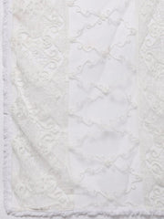 Women Pink Floral Embroidered Kurta with Trousers & Dupatta - Inddus.com