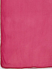 Women Pink Floral Kurta with Trousers & With Dupatta - Inddus.com