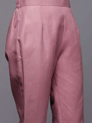 Women Pink Floral Printed Kurta with Trousers & With Dupatta - Inddus.com