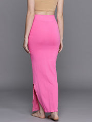 WOMEN PINK SOLID SAREE SHAPEWEAR - Inddus.com