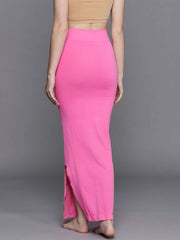 WOMEN PINK SOLID SAREE SHAPEWEAR - Inddus.com