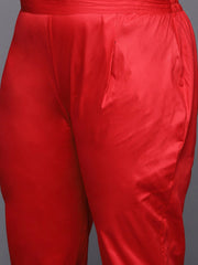 Women Pink & White Ethnic Motifs Embroidered Kurta with Trousers & Dupatta - Inddus.com