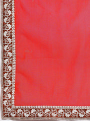 Women Pink & White Ethnic Motifs Embroidered Kurta with Trousers & Dupatta - Inddus.com