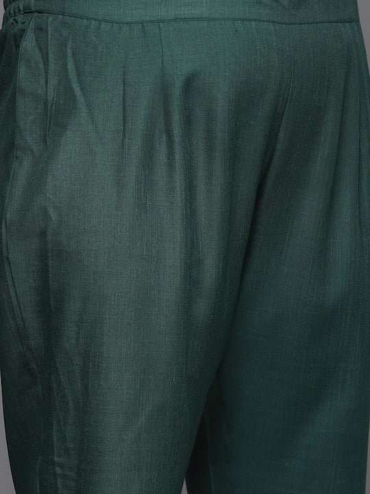 Women Plus Size Gotta Patti Kurta with Trousers & Dupatta - Inddus.com