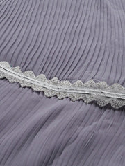 Women Plus Size Solid Pleated Belted Maxi Dress - Inddus.com