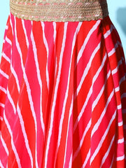 Women Printed Ruffles & Flounces Top With Skirt - Inddus.com