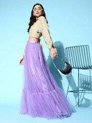 Women Printed Top With Skirt - Inddus.com