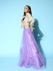 Women Printed Top With Skirt - Inddus.com