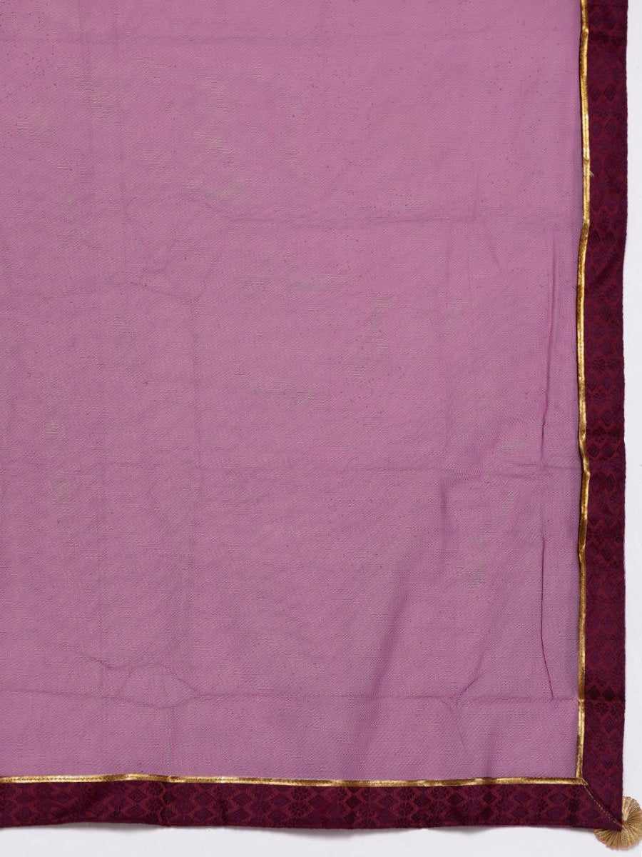 Women Purple Kurta with Sharara & With Dupatta - Inddus.com