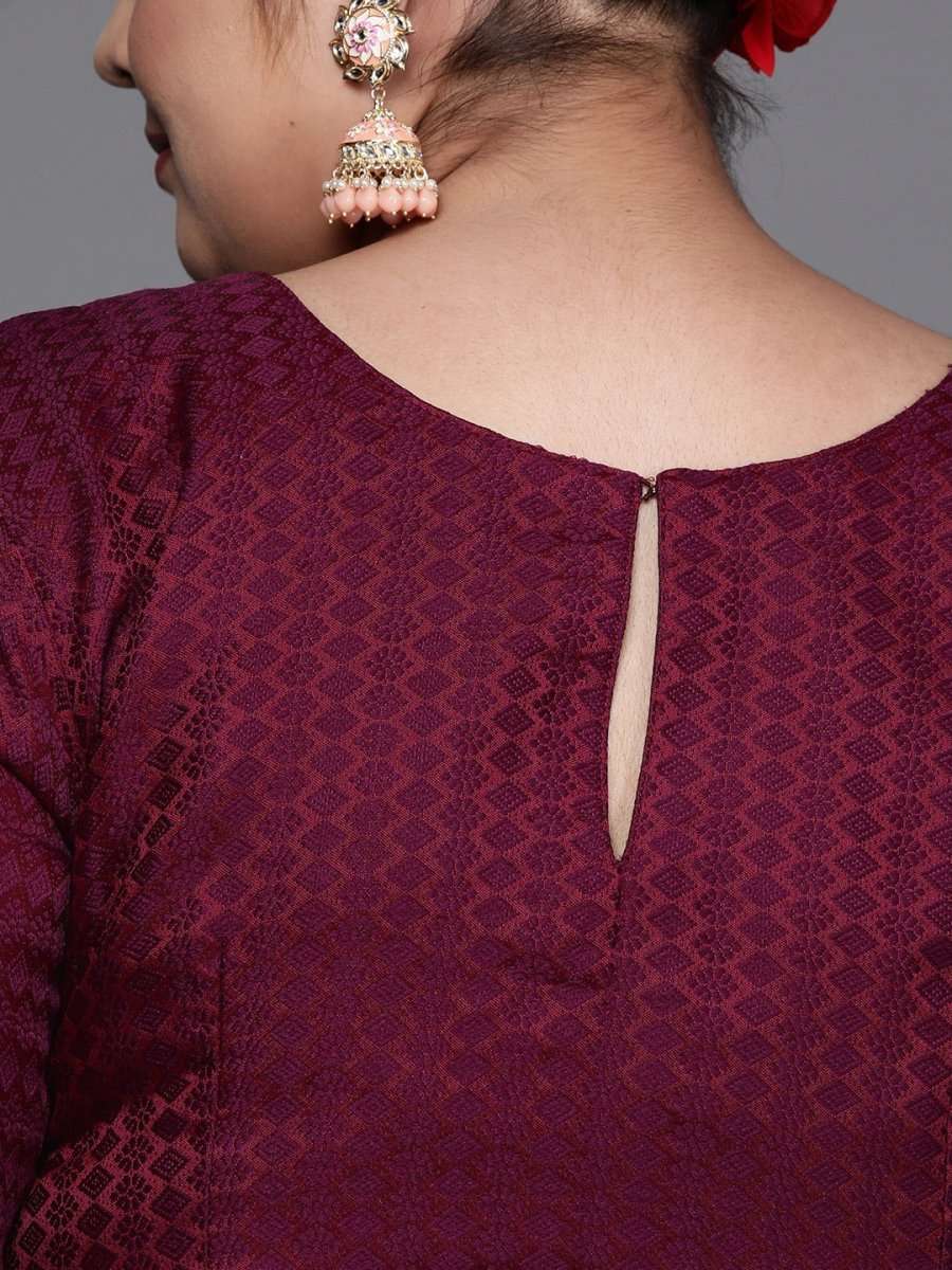 Women Purple Kurta with Sharara & With Dupatta - Inddus.com