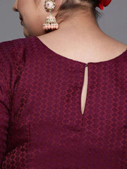 Women Purple Kurta with Sharara & With Dupatta - Inddus.com
