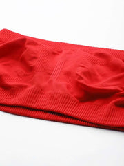 WOMEN RED BANDEAU SPORT BRA - Inddus.com