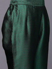 Women Red Yoke Design Gotta Patti Chanderi Cotton Kurta with Trousers & With Dupatta - Inddus.com