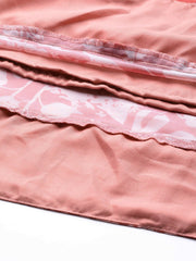 Women Rust Red Ethnic Motifs Printed Georgette Kurta - Inddus.com