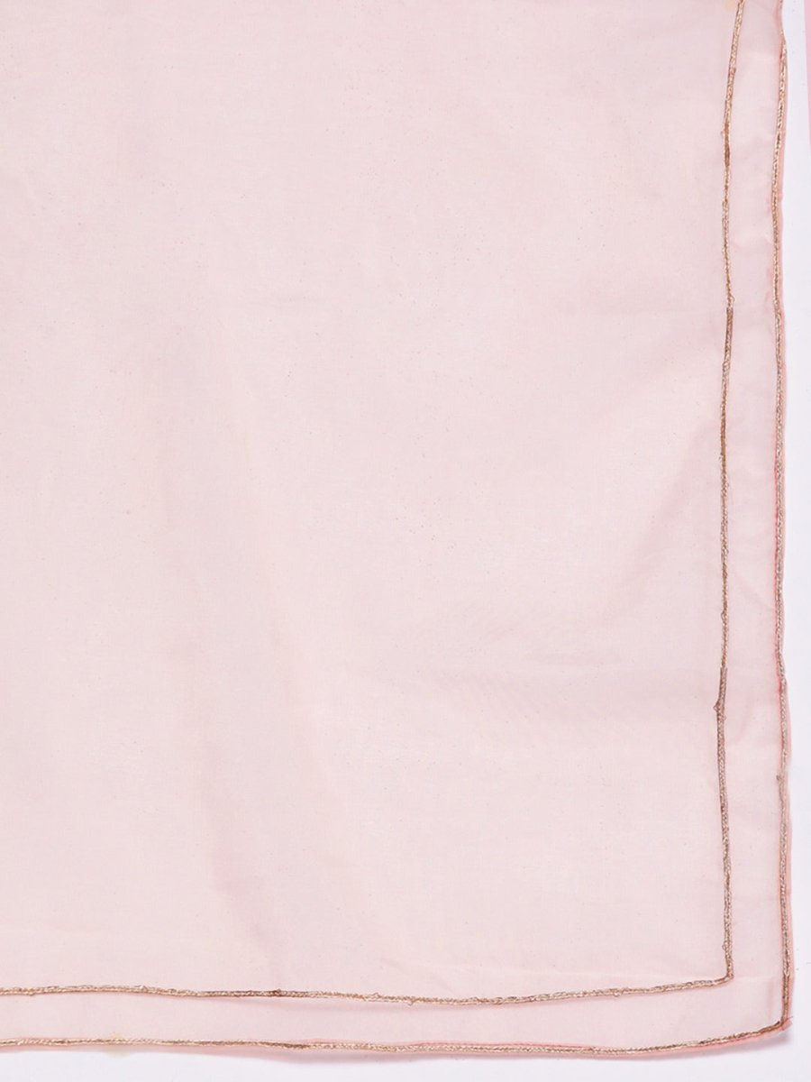 Women Rust Red Ethnic Motifs Printed Georgette Kurta - Inddus.com