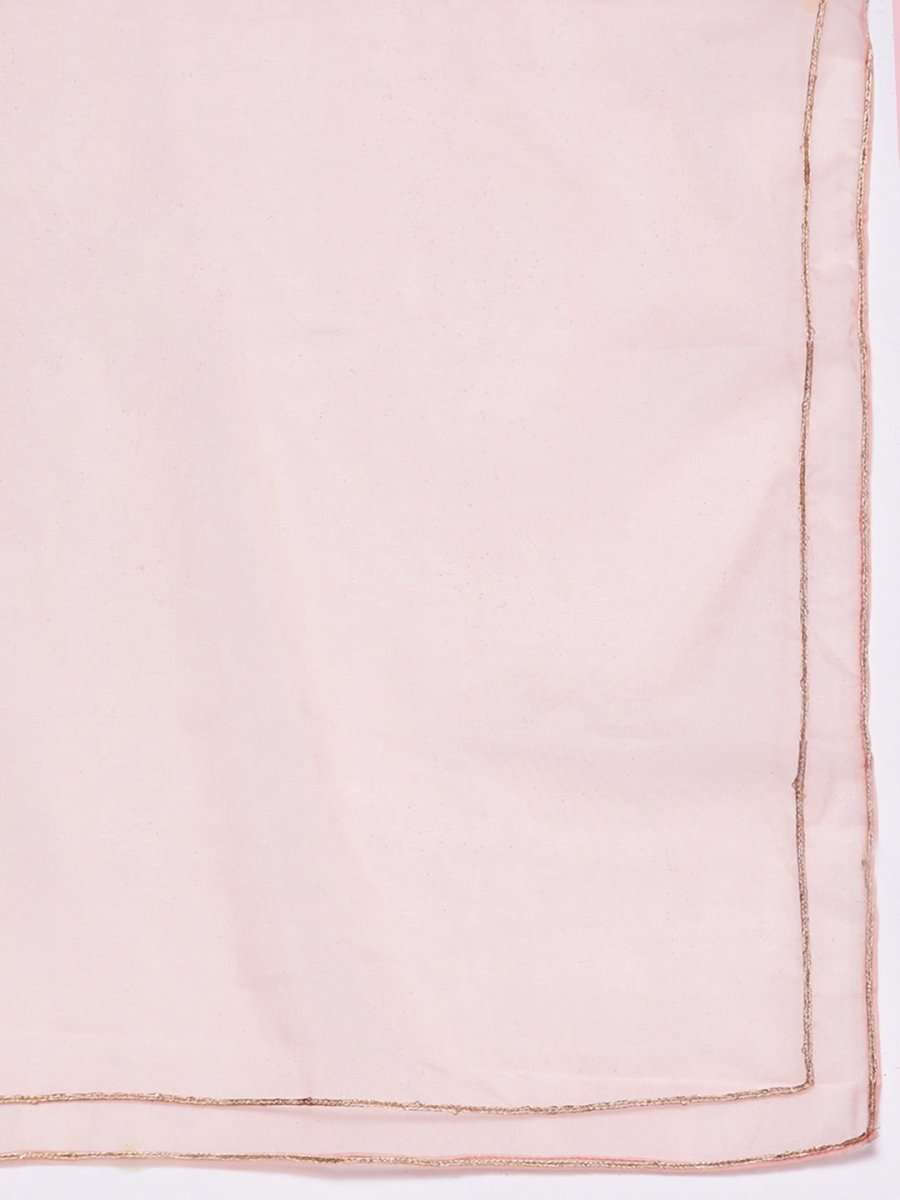 Women Rust Red Ethnic Motifs Printed Georgette Kurta - Inddus.com