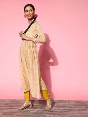 Women Solid Poly-Chiffon Ethereal Embroidery Kurta Set - Inddus.com