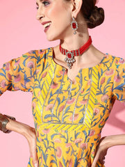 Women Solid Poly-Chiffon Ethereal Embroidery Kurta Set - Inddus.com