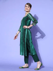 Women Solid Poly Georgette Tie & Dye 2.0 Kurta Set - Inddus.com