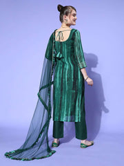 Women Solid Poly Georgette Tie & Dye 2.0 Kurta Set - Inddus.com