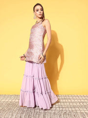 Women Striped Silk Blend Print Parade Kurta Set - Inddus.com